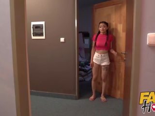 Fake hostel young asia au pair rae lil ireng fucked by mom and bojo