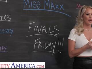Naughty America - Blonde teacher Jordan Maxx wants to help her student achieve success...and erectio