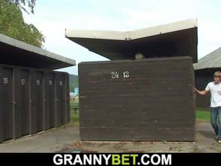 Old Granny is Nailed in the Changing Room: Free HD dirty film 54