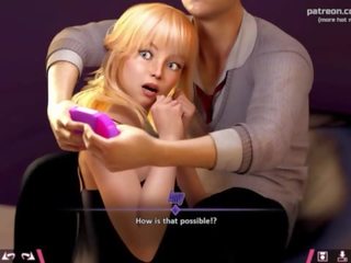 Double Homework &vert; hot to trot blonde teen babe tries to distract steady from gaming by showing her magnificent big ass and riding his penis &vert; My sexiest gameplay moments &vert; Part &num;14