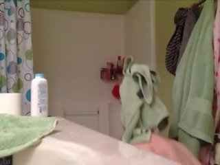 My teen teenager taking a grand showerwer