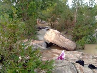 Outdoor Public Fucking Stepmom Near River Bank: HD dirty movie 7b